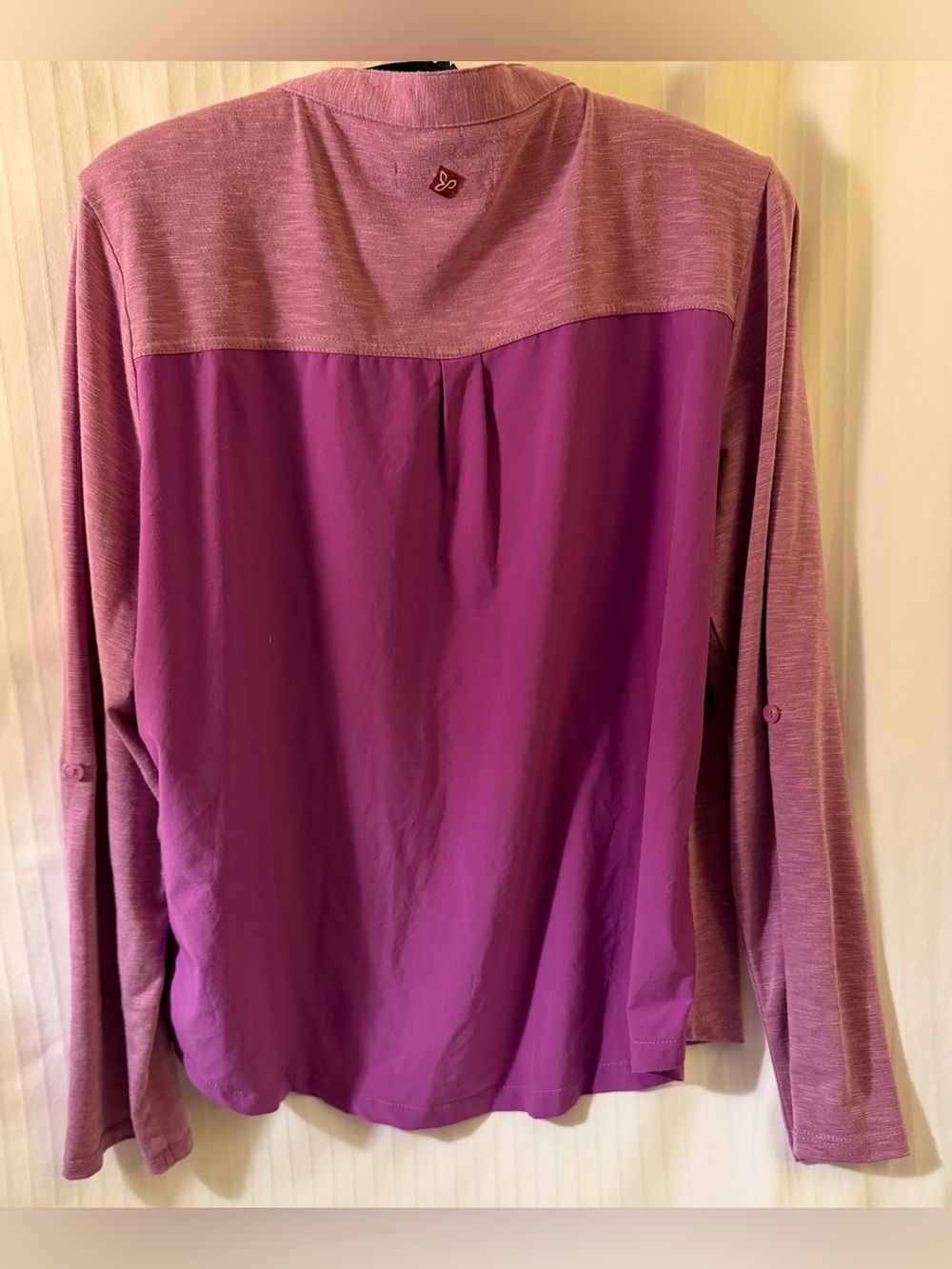 Prana two-toned purple long sleeve shirt in women’s size Large… pretty colors